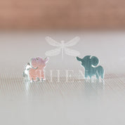 Sample Sale: Elephant Stud Earrings | Stainless Steel in Gold or Silver | Good Luck Jewelry | Hypoallergenic Gift