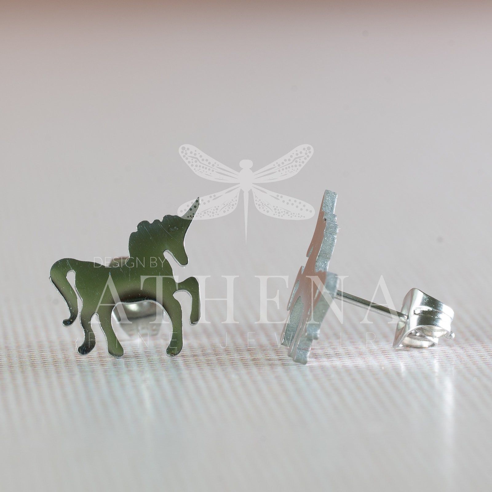 Sample Sale: Unicorn Stud Earrings | Stainless Steel in Gold or Silver Finish | Magical Jewelry | Hypoallergenic Gift