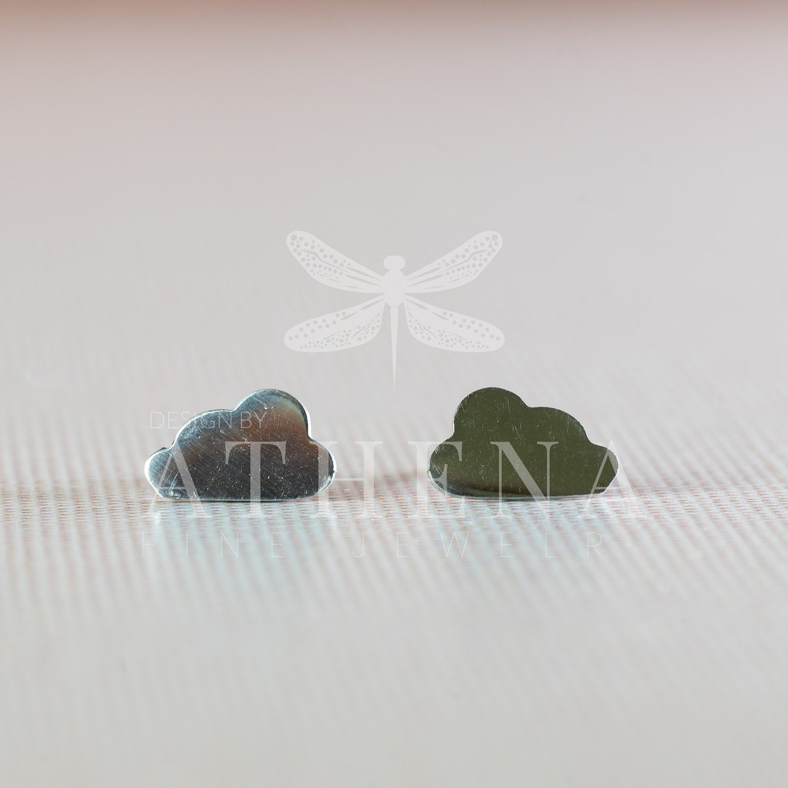 Sample Sale: Cloud Stud Earrings | Stainless Steel in Gold or Silver Finish | Minimalist Everyday Earrings
