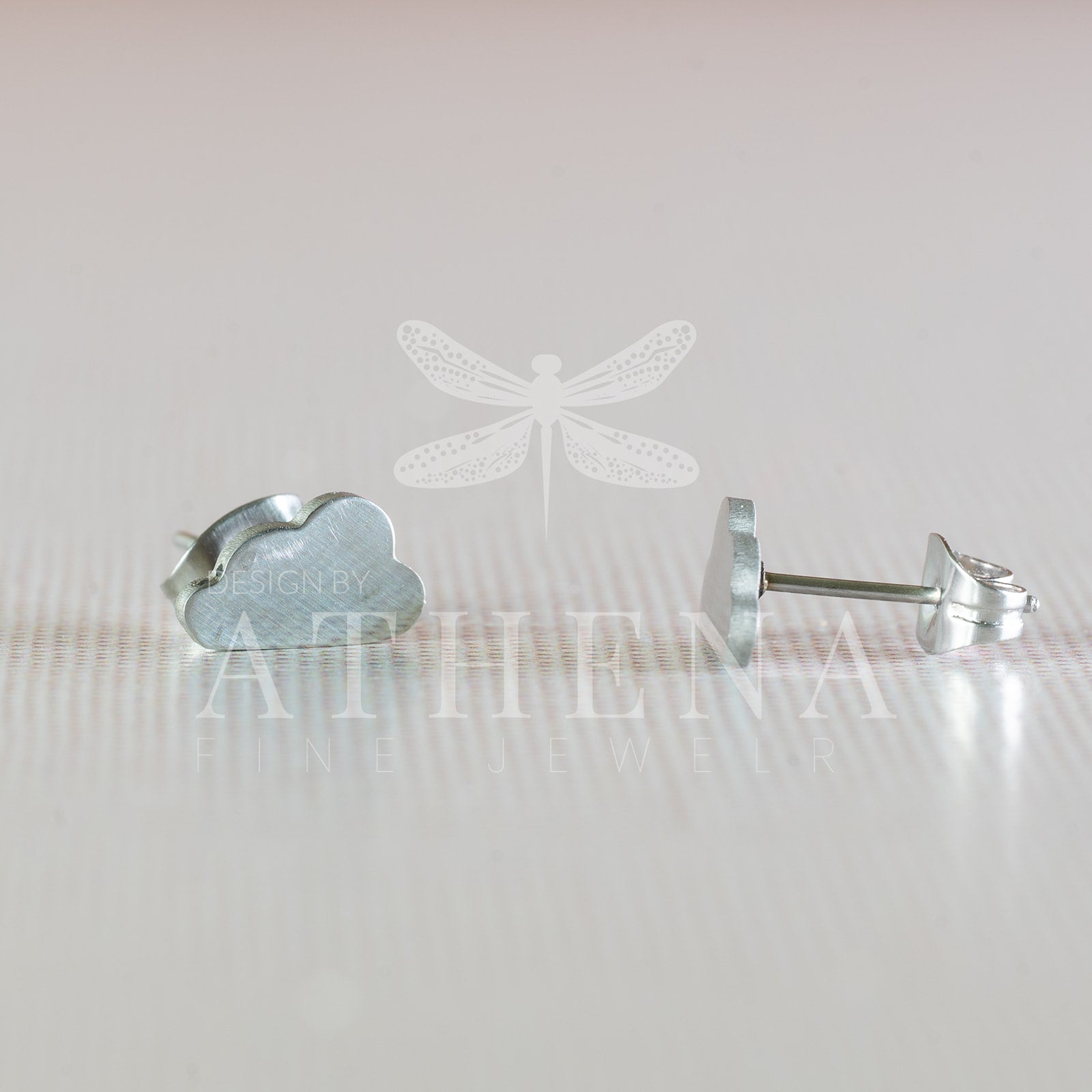 Sample Sale: Cloud Stud Earrings | Stainless Steel in Gold or Silver Finish | Minimalist Everyday Earrings