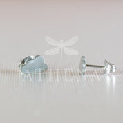 Sample Sale: Cloud Stud Earrings | Stainless Steel in Gold or Silver Finish | Minimalist Everyday Earrings