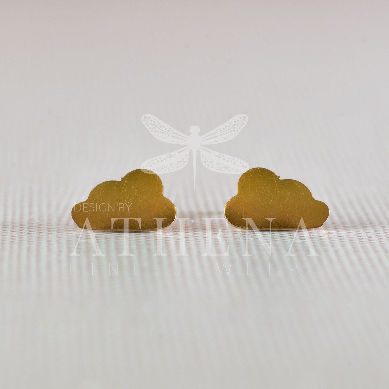 Sample Sale: Cloud Stud Earrings | Stainless Steel in Gold or Silver Finish | Minimalist Everyday Earrings