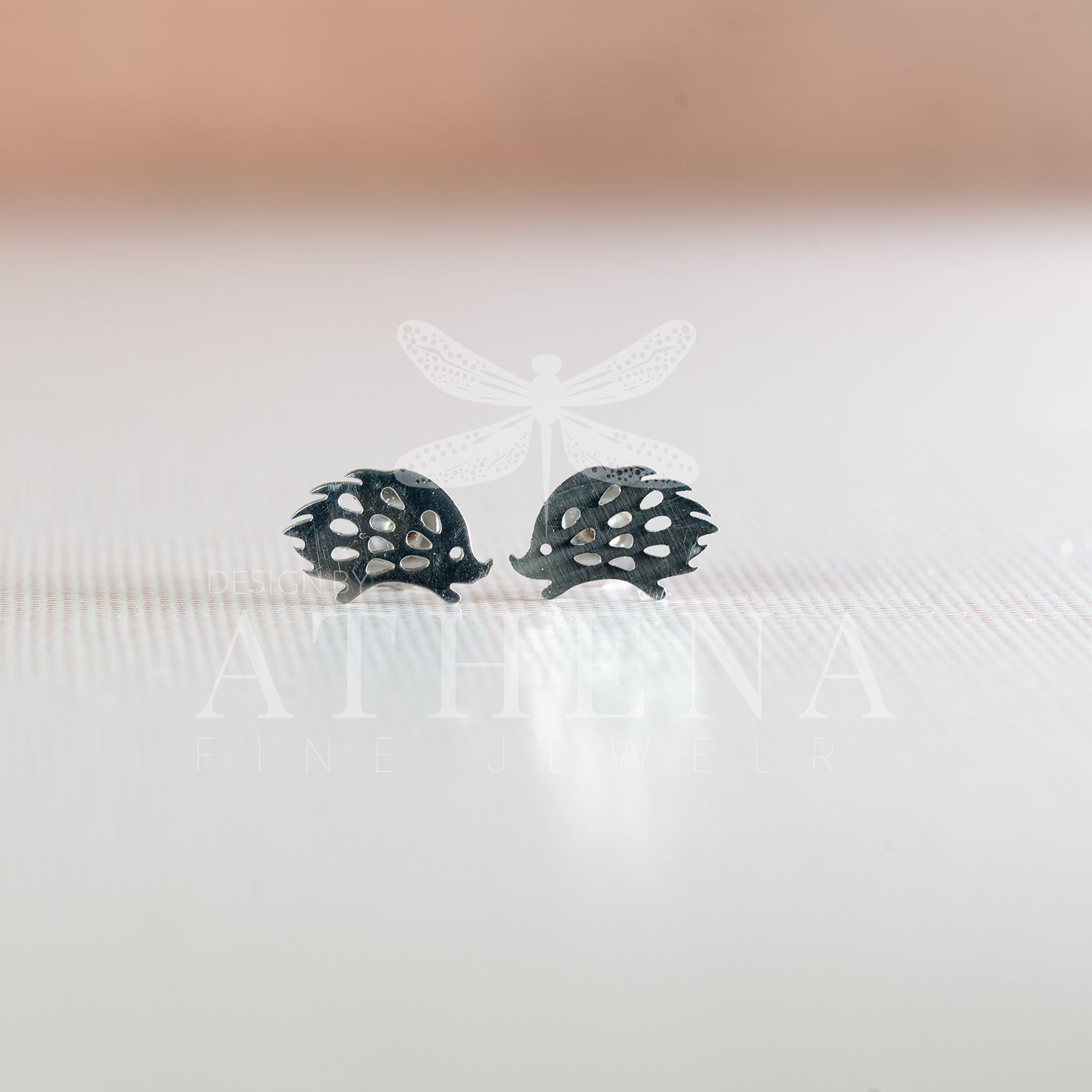 Sample Sale: Hedgehog Stud Earrings | Stainless Steel in Gold or Silver Finish | Cute Animal Jewelry | Hypoallergenic