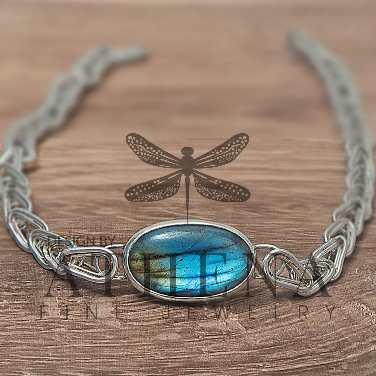 Enchanted Radiance Necklace – Fully Handcrafted Labradorite & Silver