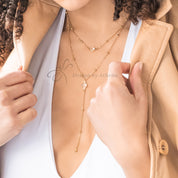 Sample Sale: Layering Stone Necklace in Stainless Steel