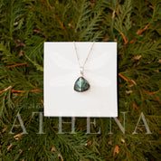 One-of-a-Kind Triangle Labradorite Pendant in Sterling Silver