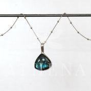 One-of-a-Kind Triangle Labradorite Pendant in Sterling Silver