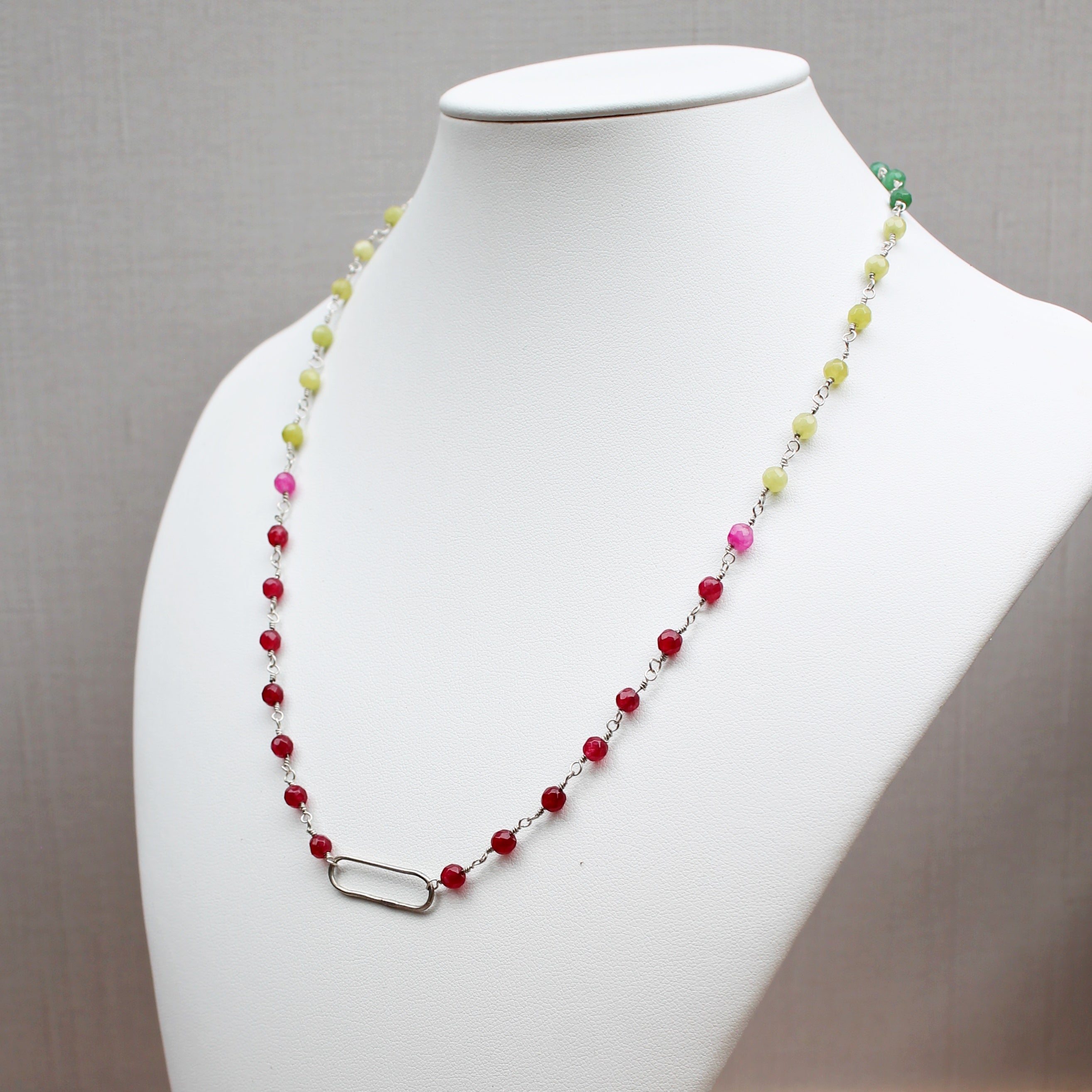 Watermelon Necklace in Argentium Silver