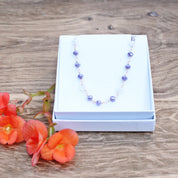 Sample Sale: Lilac and White Long Necklace