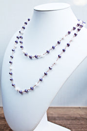 Sample Sale: Lilac and White Long Necklace