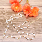 Pearl Cluster Necklace in Yellow Gold Fill