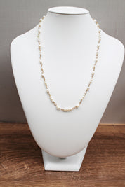 Pearl Cluster Necklace in Yellow Gold Fill