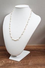 Pearl Cluster Necklace in Yellow Gold Fill