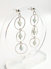 Gabriella Earrings in Sterling Silver with Amazonite Gemstones