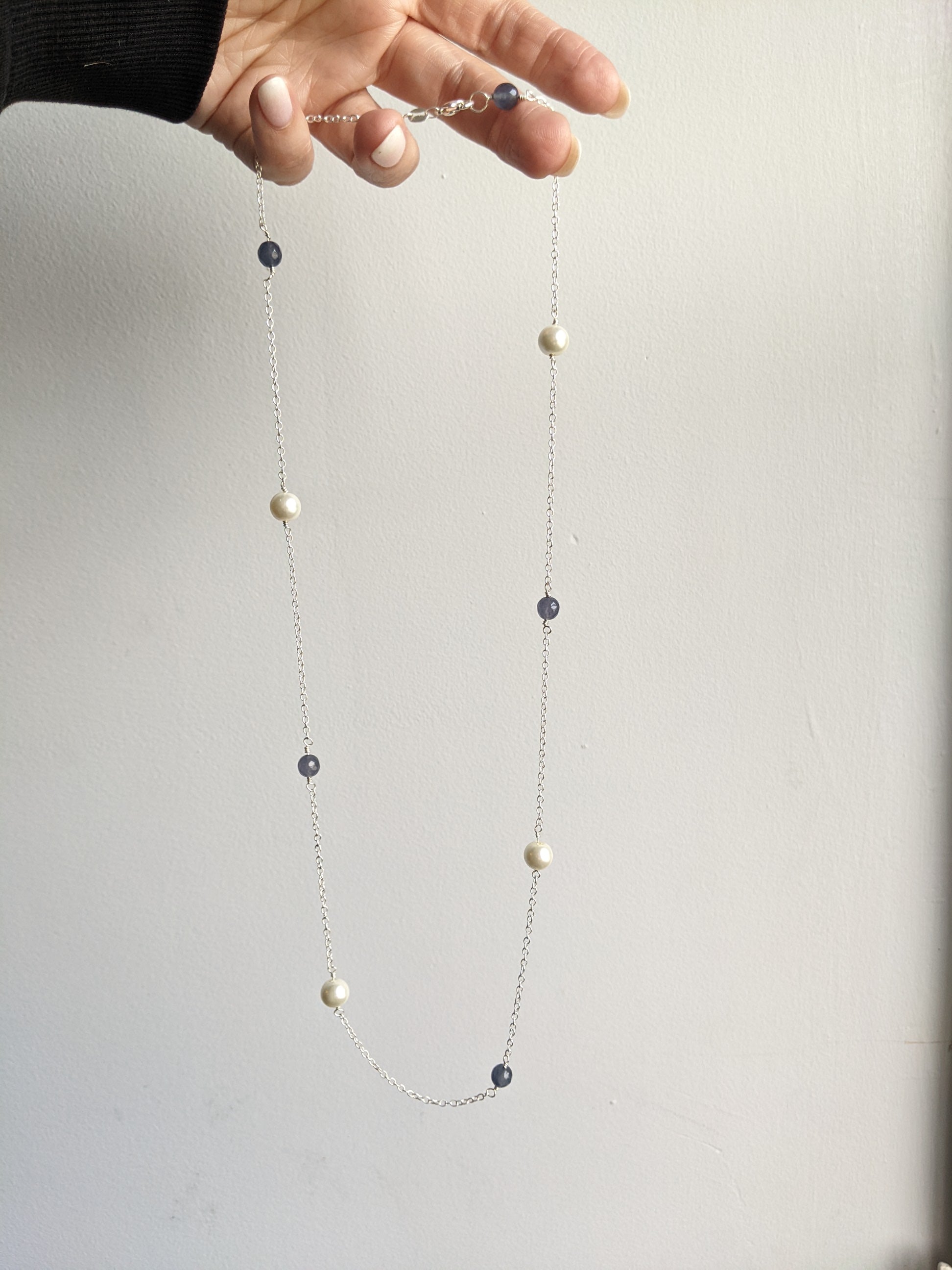 Pearl Necklace in Sterling Silver