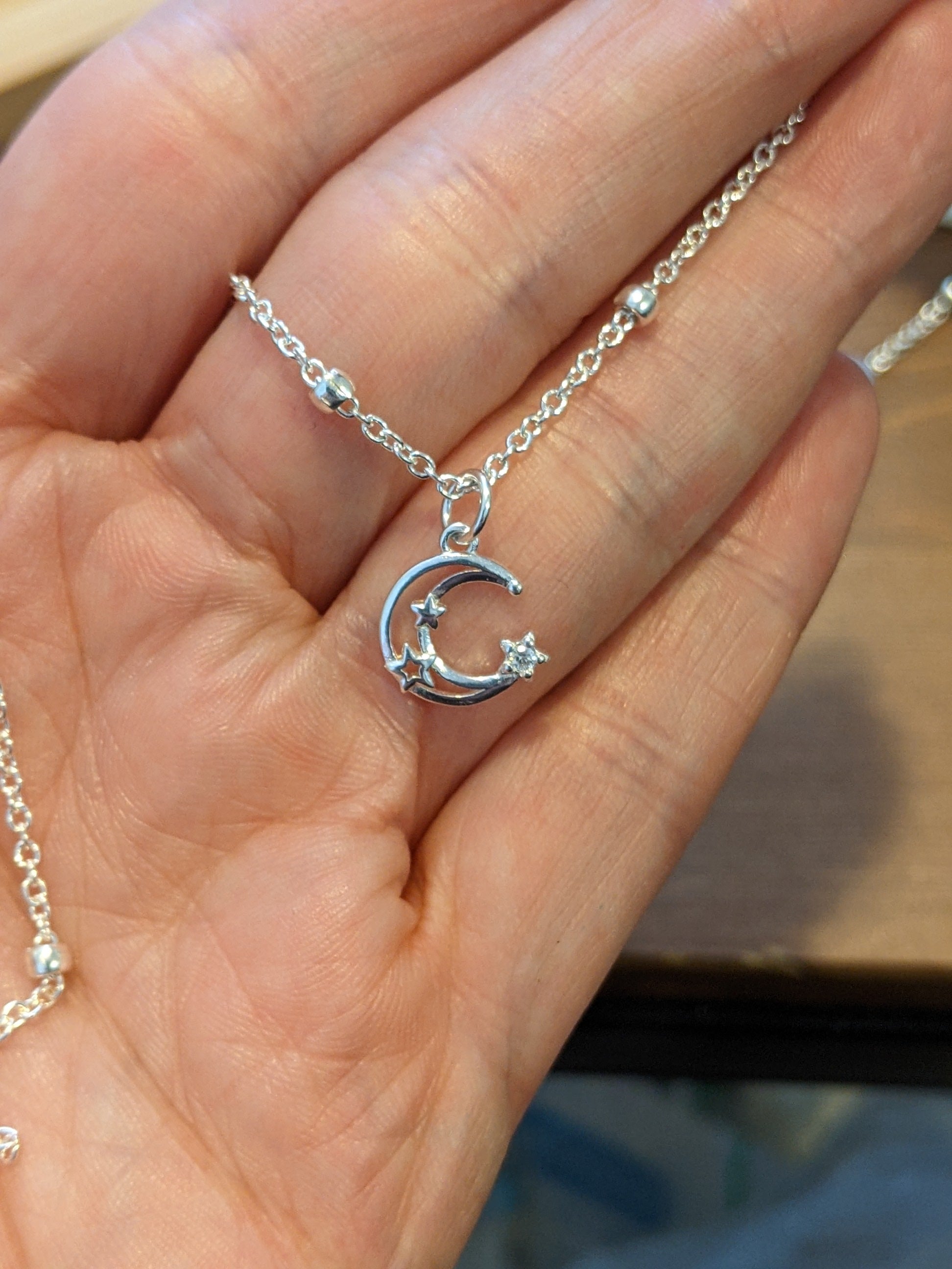 You're my Moon and my Stars Necklace in Sterling Silver