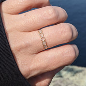 Moonstone Band Ring in 14K Yellow Gold