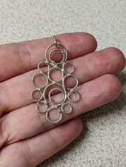 Handmade Sterling Silver Circles Pendant – One of a Kind, Organic Design