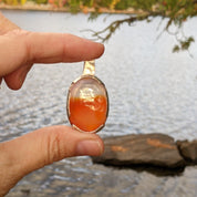 Carnelian Pendant in Sterling Silver – Echoes of the Lake Collection