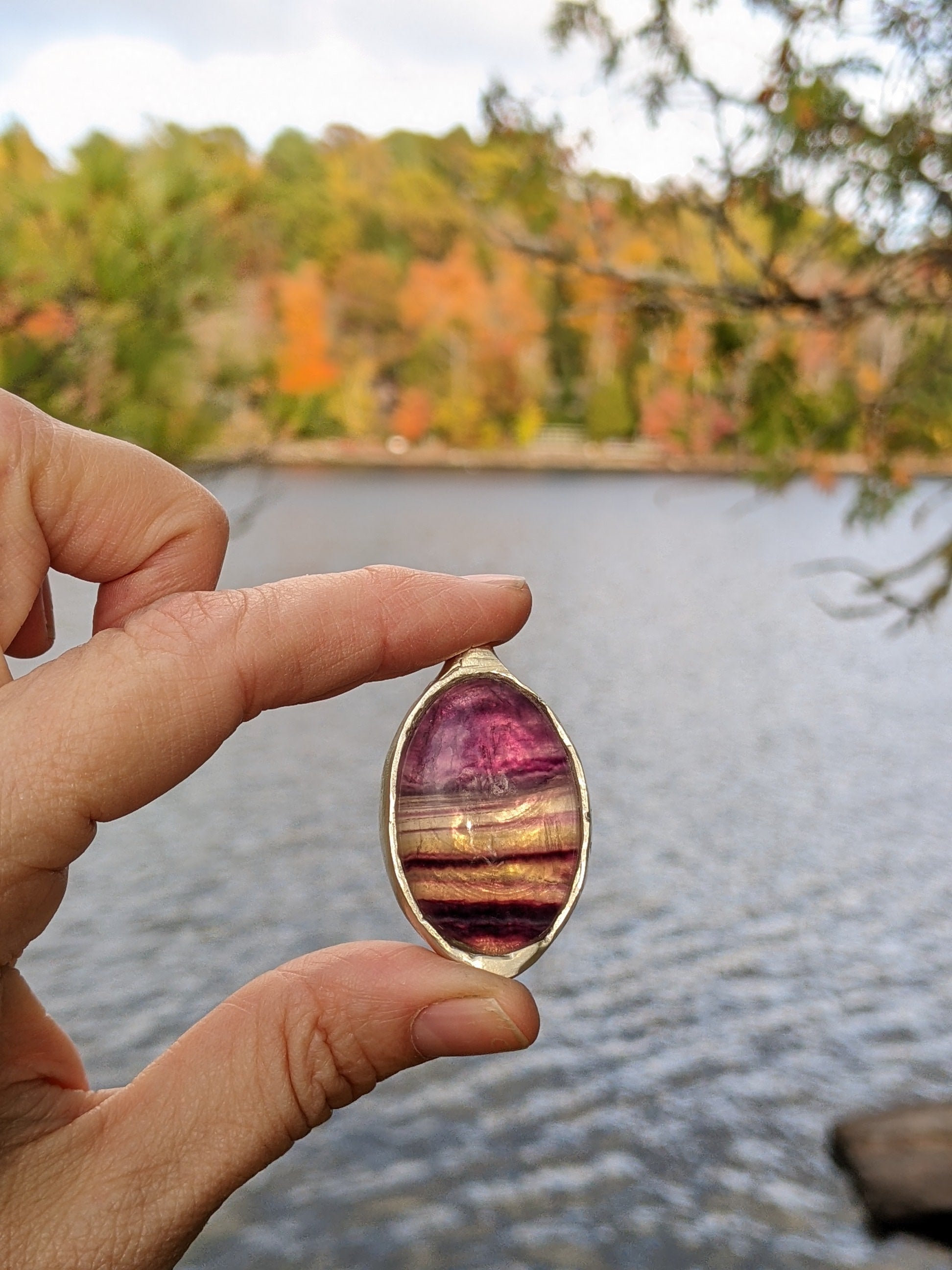 Fluorite Leaf Necklace – Echoes of the Lake Collection