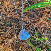 Fluorite Wide Pear Necklace – Echoes of the Lake Collection