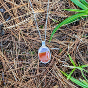 Carnelian Pendant in Sterling Silver – Echoes of the Lake Collection