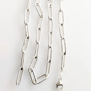 Paperclip Chain Necklace in Sterling Silver