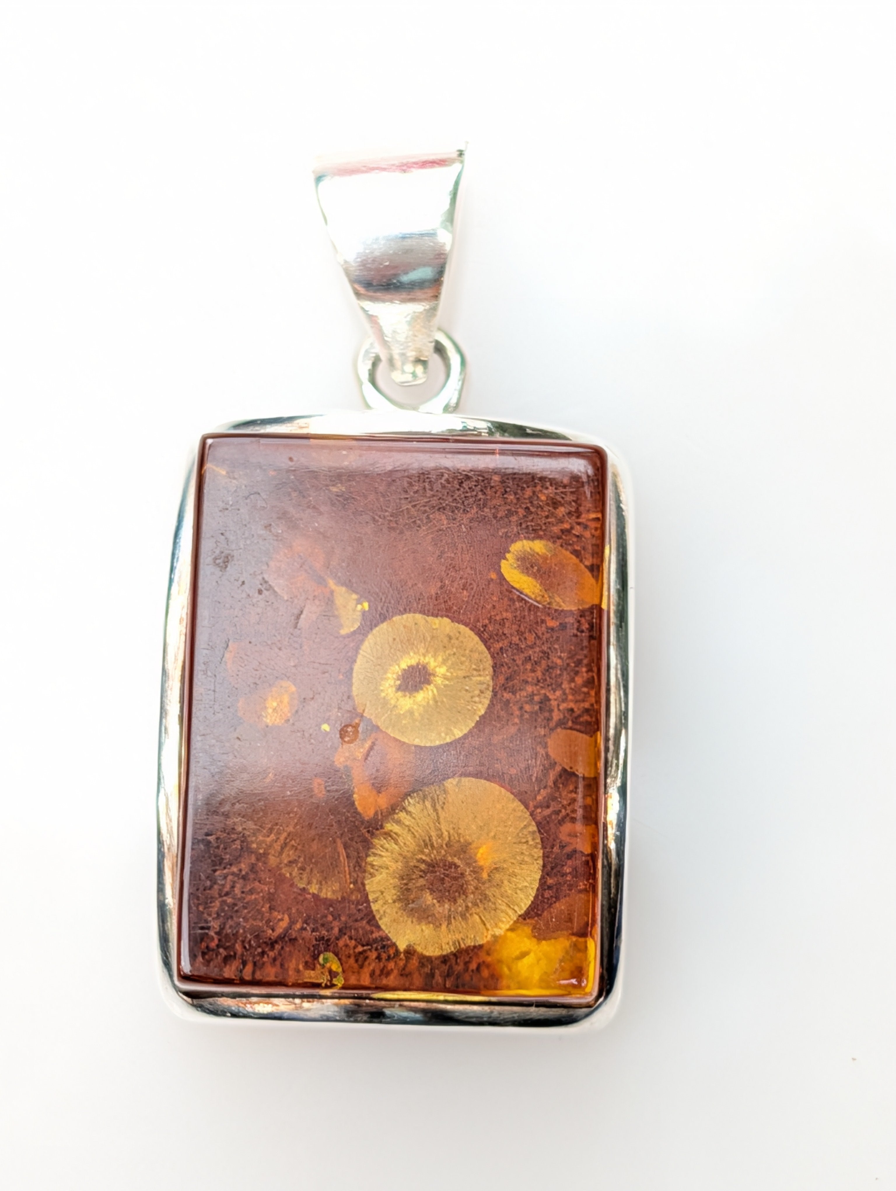 Phaethon Pendant | Sterling Silver Baltic Amber | Tears of the Sun