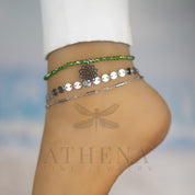 Sample Sale: Peaceful Mandala Anklet Set in Stainless Steel