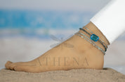 Sample Sale: The Blues Anklet Set in Stainless Steel