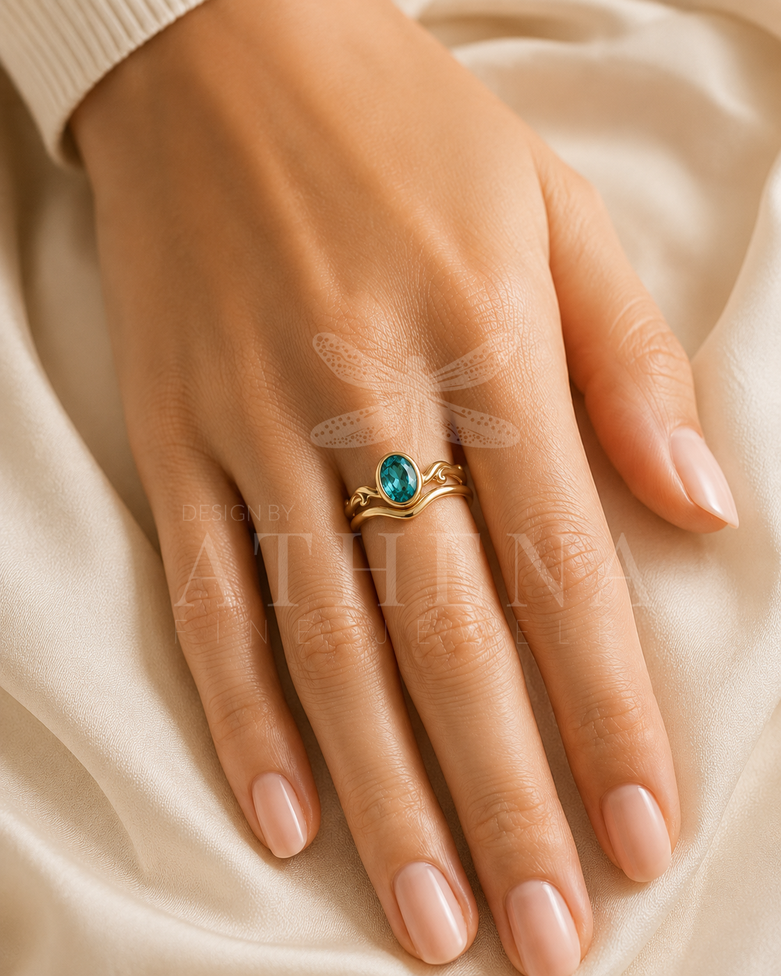 Curved Yellow Gold Wedding Band – The Tide Contour Band