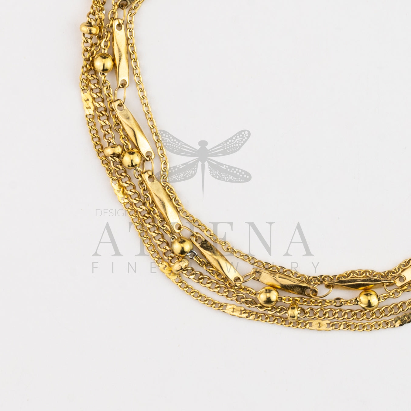 Sample Sale: 5-Piece Stainless Steel Anklet Set – Customizable Length, Tarnish-Resistant, Gold/Silver Finish