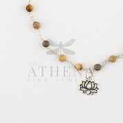 Lotus Anklet in Sterling Silver