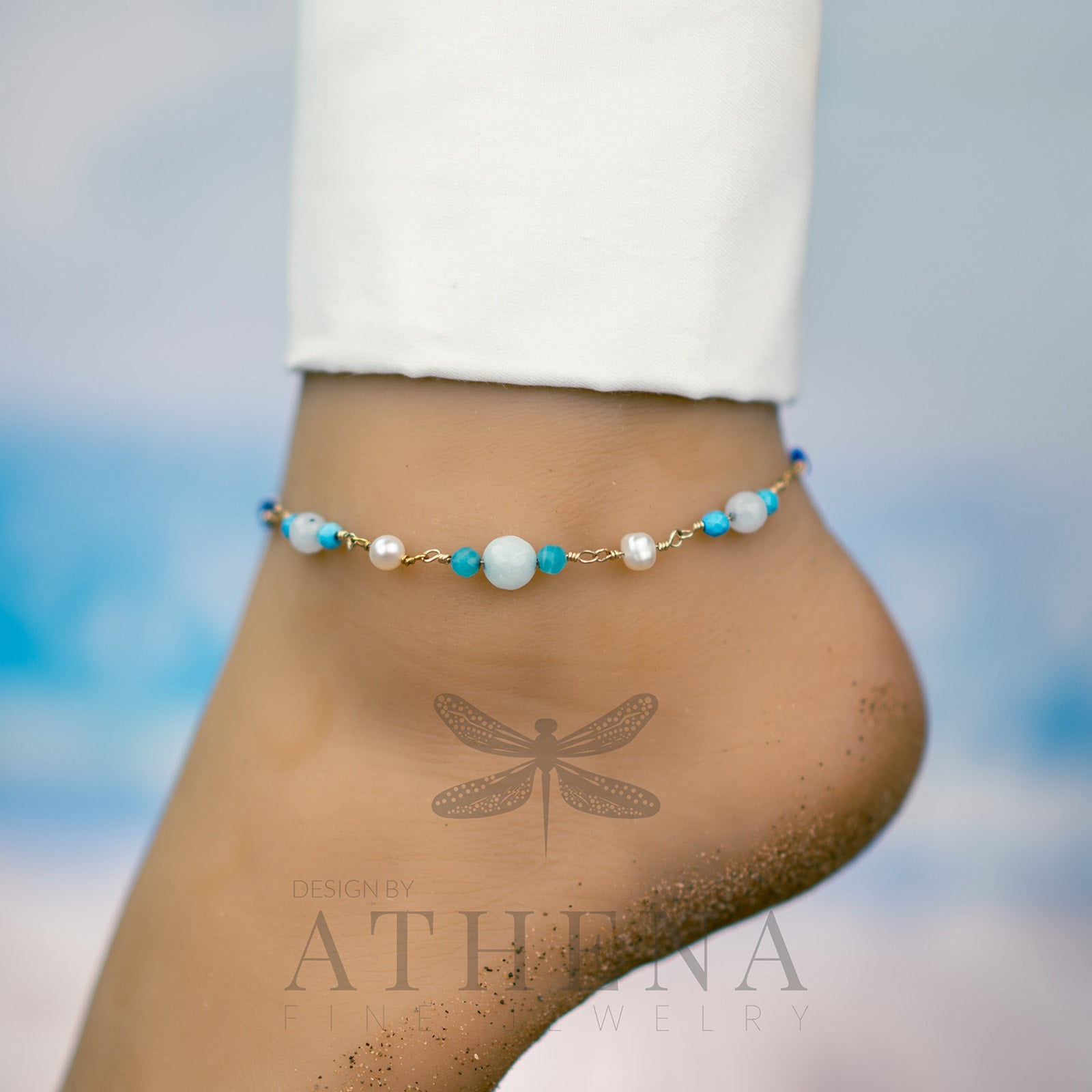 Tranquility Anklet in Yellow Gold Fill