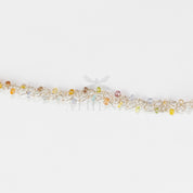 Sunscatter Anklet – Argentium Silver Crochet Anklet with Quartz Beads