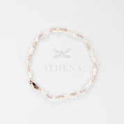 Pearl Cluster Anklet in Rose Gold Fill