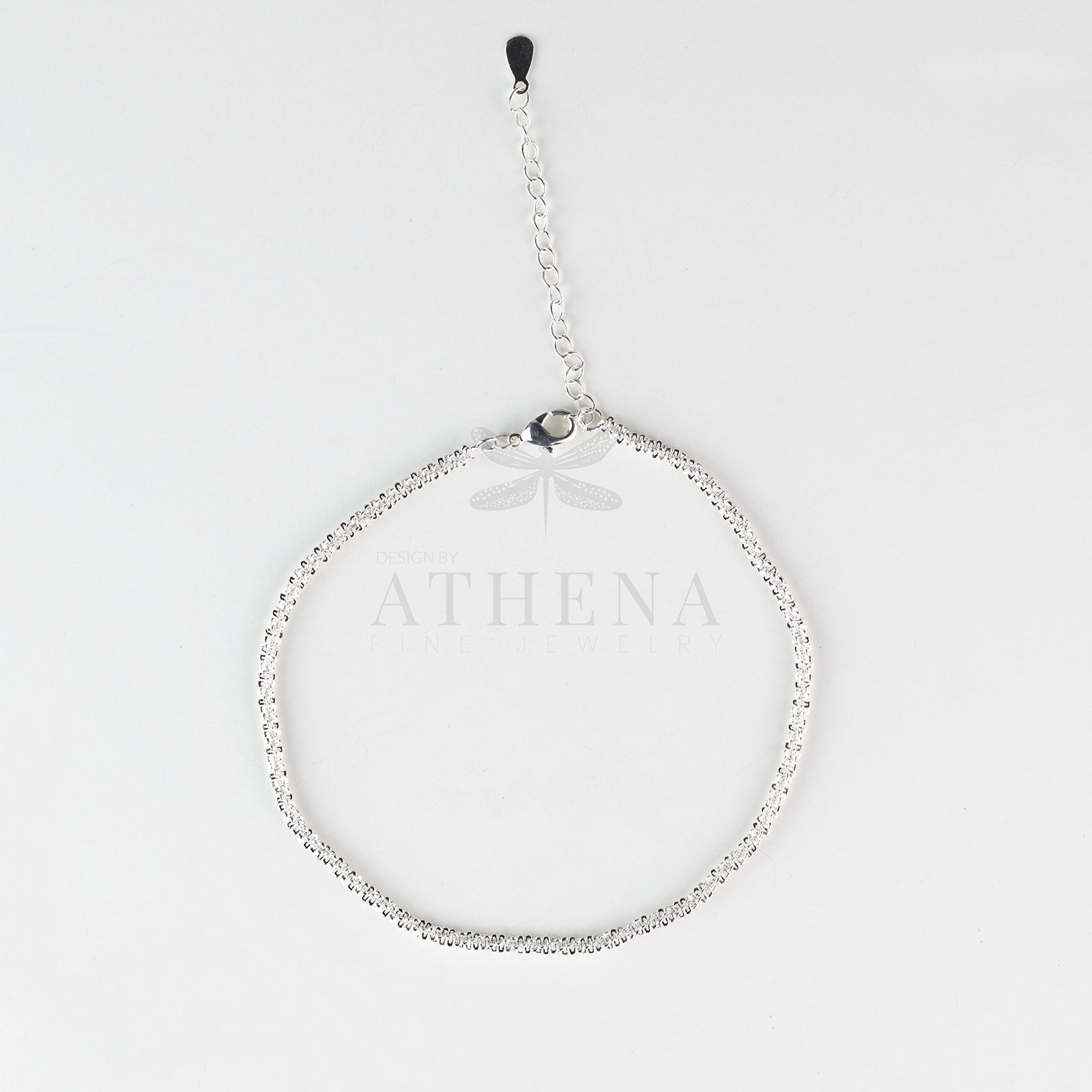 Round Chain Anklet in Sterling Silver