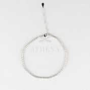 Round Chain Anklet in Sterling Silver