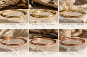 Handmade Bangle — Solid Brass or Copper | Hammered or Smooth