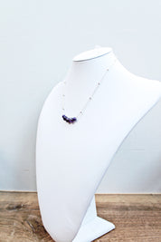 Blooming Amethyst on Stardust Sterling Silver Chain