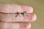 Running Reindeer Earrings in Sterling Silver