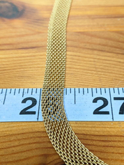 Sample Sale: Mesh Necklace in Stainless Steel Gold