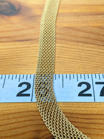 Sample Sale: Mesh Necklace in Stainless Steel Gold