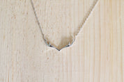 Minimalist Antler Rack Necklace in Sterling Silver