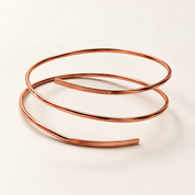 3-Wrap Open Bangle — Brass or Copper