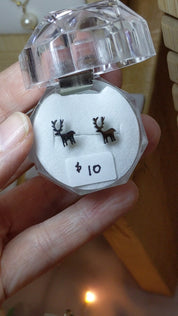 Sample Sale: Reindeer Stainless Steel Earrings