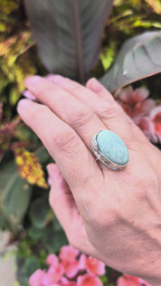 Coastal Relic — Amazonite Ring in Sterling Silver Sz 9