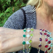 Birthstone Bracelets in Sterling Silver