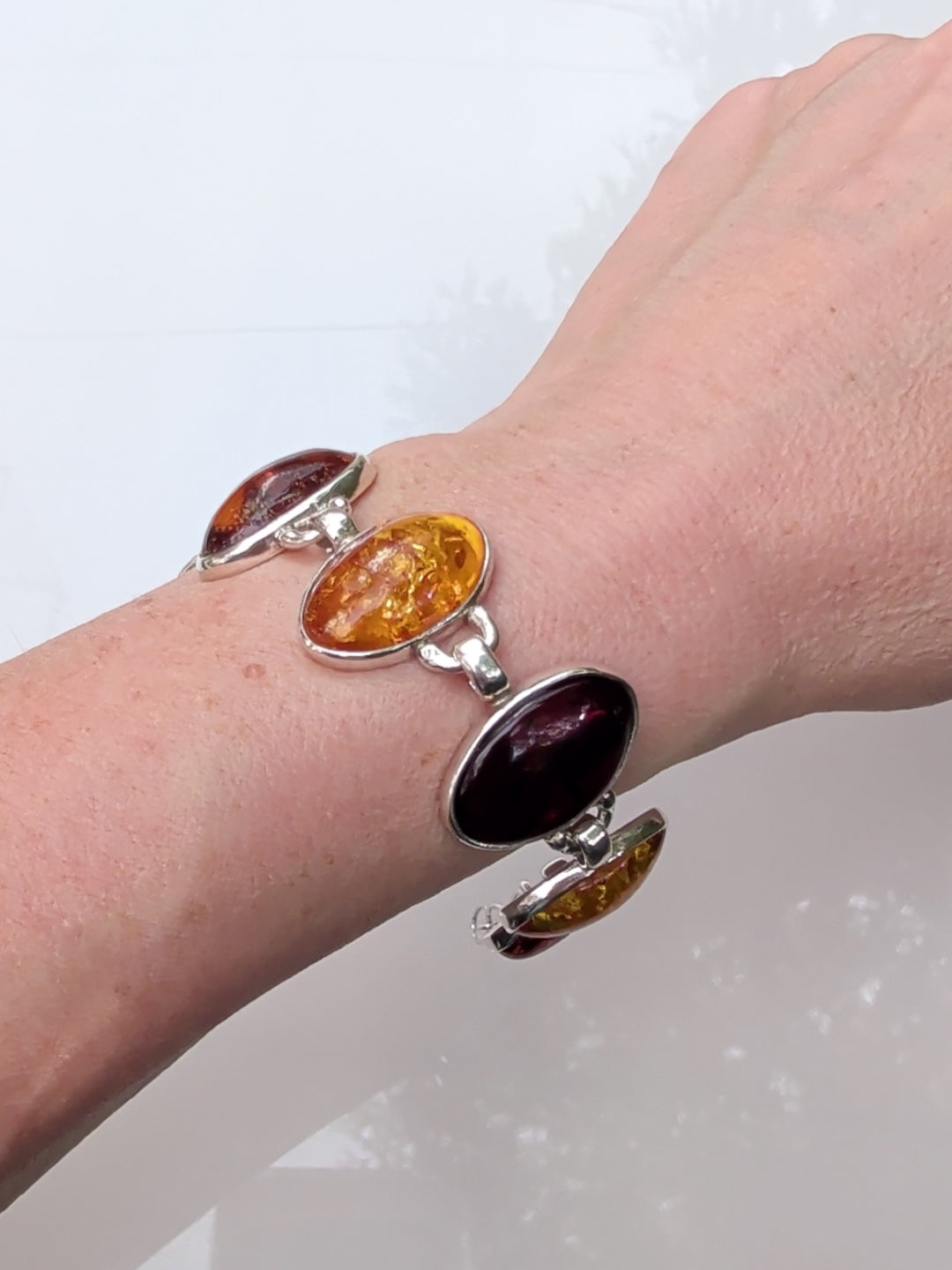 Helia’s Tears Bracelet | Sterling Silver Baltic Amber Bracelet | Tears of the Sun
