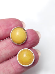 Amber Dawn Studs | Sterling Silver Baltic Amber | Tears of the Sun